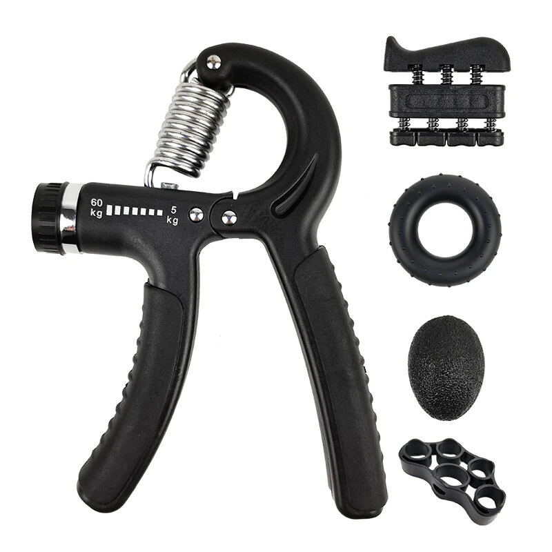 KALOAD 1Set 5-60kg Adjustable Hand Gripper Strengthener Wrist Exerciser Forearm Ring Grips Finger Stretcher Workout Fitness Massage (image for) KALOAD 1Set 5-60kg Adjustable Hand Gripper Strengthener Wrist Exerciser Forearm Ring Grips Finger Stretcher Workout Fitness Massage